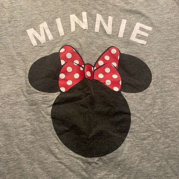 Disney Gray Minnie Mouse Short Sleeve Tee - Picture 3 of 4